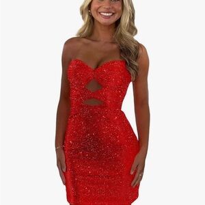 Red hoco dress